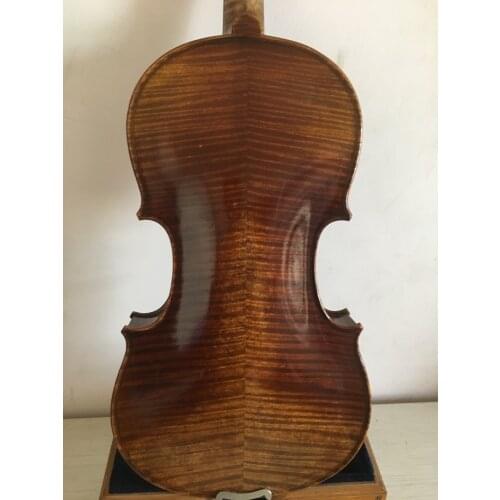 Professonal violin 4/4 size solid flamed maple back antique style