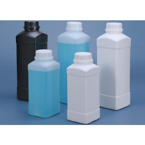 Empty 500ML 1000ML Square Plastic Bottles Refillable Liquid Paint Cosmetic Storage Container Thicken Plastic Bottle 1PCS