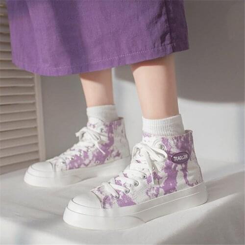 Summer Autumn 2021 Original High Top Canvas Shoes Japanese Female Harajuku Style Female Student Canvas Shoes Women