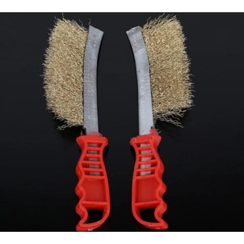 Knife-shaped Steel Wire Brush Barbecue Cleaning Stainless Steel Wire Iron Brush Steel Copper Derusting Brushsteel Wire Brush