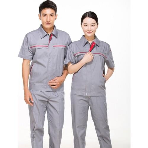 Summer Reflective Work Clothing Men Women Jacket Pants Auto Workshop Electricity Installation Mechanical Repair Durable Uniforms
