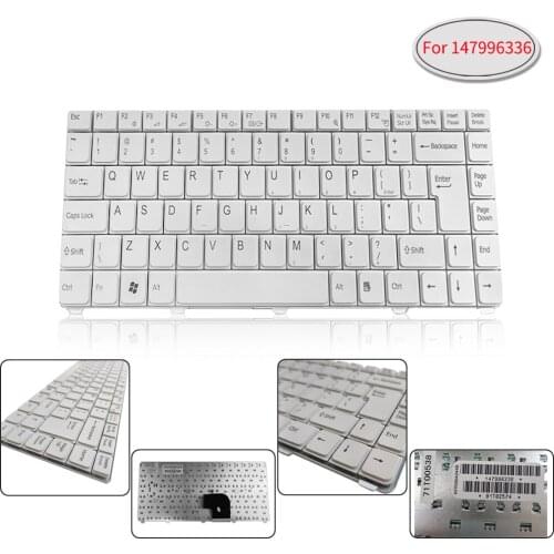 Keyboard Replacement NEW White FOR SONY VGN-C11C-W VGN-C12C VGN-C12C-B VGN-C12C-W VGN-C12GPW 147996336