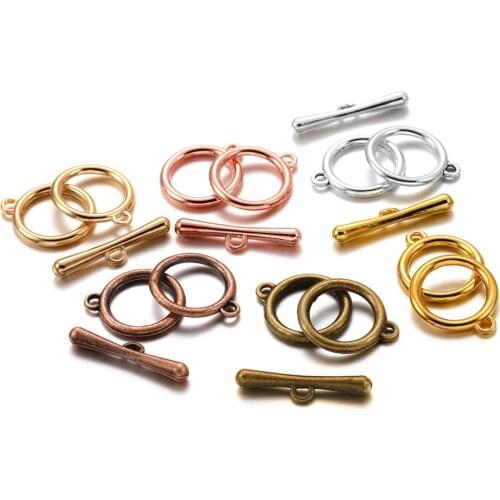 10sets/lot 18.5mm gold /rose gold OT Toggle Clasps Connectors For Necklaces Bracelets Jewelry DIY Findings Accessories Wholesale