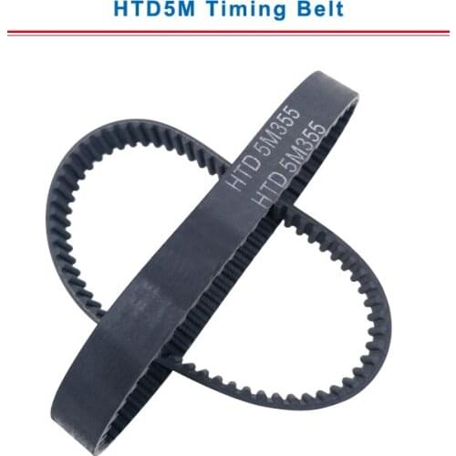 Timing belt HTD5M length-325/330/335/340/345/350/355mm circle-arc teeth belt width 15/20/25/30 mm teeth pitch 5mm