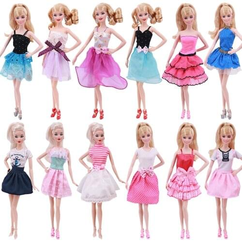 1 Set Doll Skirt Dress Clothes Accessories For Barbies Doll Fashion Design Outfit Best Gift For Girl' Doll Kids Toy