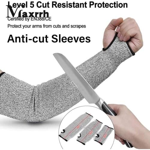1Pc Level 5 HPPE Cut Resistant Anti-Puncture Work Protection Arm Sleeve Cover Safety Protecter Arm Warmers 20/30/40cm