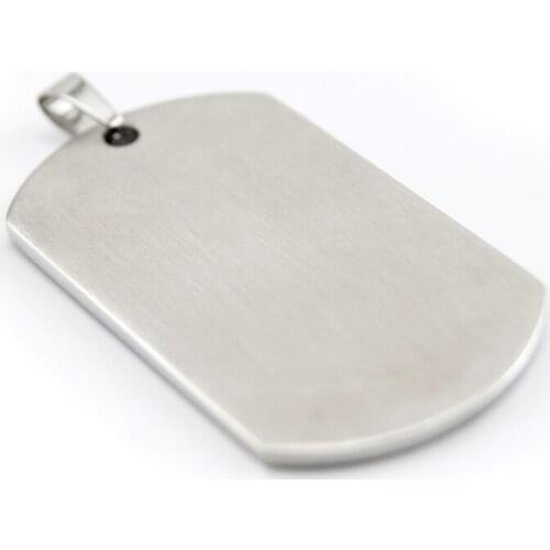100% stainless steel dogtag pendant blank army ketting For Engraving pendant for identifier 28x49mm soldiersoldier pendants 10pc