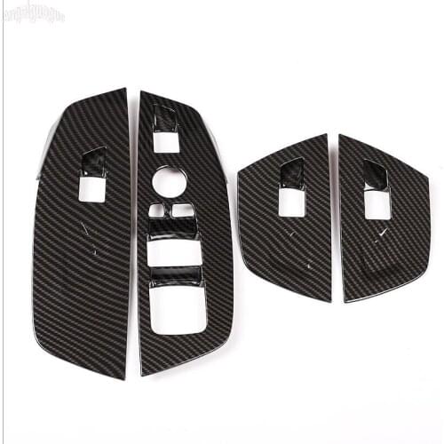 ABS carbon fiber style For BMW X3 G01 X4 2018 19 accessories Car Window Glasses Lifter Button Decoration Switch Cover Trim LHD
