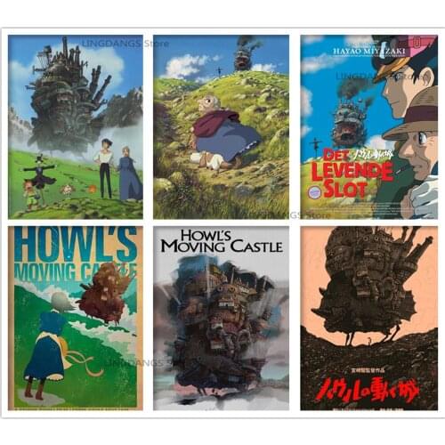 5d Diy Diamond Painting Anime Poster Cartoon HowlS Moving Castle Diamond Mosaic Embroidery Cross Stitch Kit Art Home Decor Gift