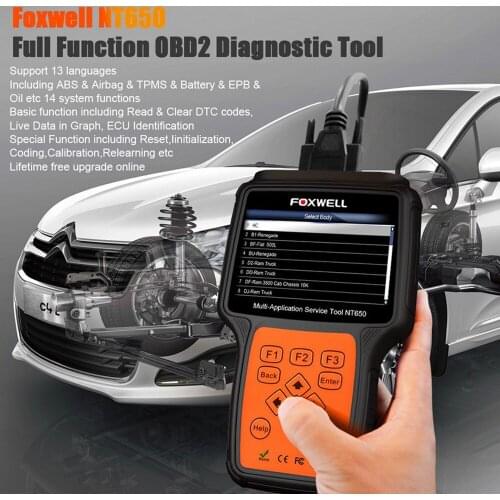 NT650 OBD2 Auto Scanner Professional Car Diagnostic Tool ABS SAS EPB Oil Service Car Diagnostic Tool OBD2 Automotive Scanner