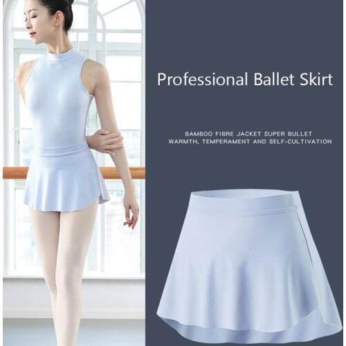 Lotus Leaf Ballet Skirt Adult Female Body Basic Training Clothing Gymnastics Dance Training Gauze Tight Short Skirt