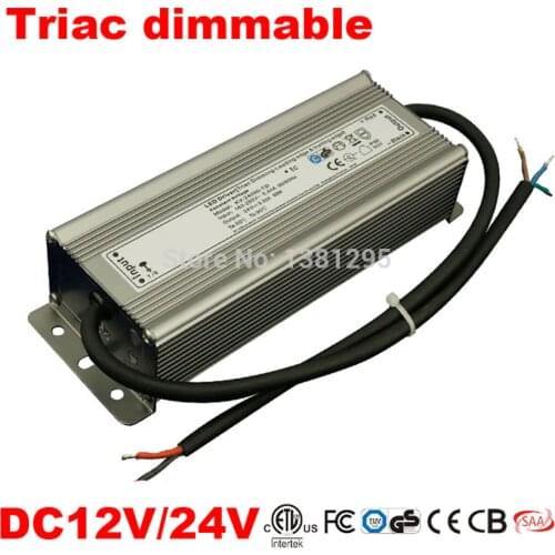 DC 12V 24V Power supply electronic transformer triac Dimmable Led Driver 25W 50W 80W IP67 alimentation 220 12V Strip Dimming
