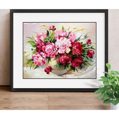 Diamond Mosaic Flower 5D Diamond Painting Full Square Diamond Embroidery Picture Of Rhinestone Christmas Decor