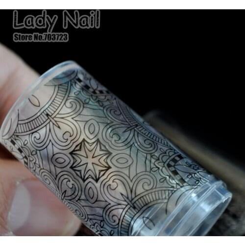 100cm*4cm Black Lace Paper-cut Style Transfer Foil Nail Art Stickers Nail Paper Glue Polish DIY Decals Nails Manicure Tools 215