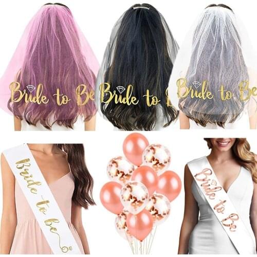 Hen Night Party Decorations Bachelor Party Combination Supplies Bride To Be Wedding Veil Bridal Shower Wedding Bag