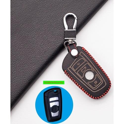 For BMW X1 X3 X4 X5 X6 1/2/3/5/6/7-Series E87 F20 E90 E92 E93 F30 F35 F34 F31 3GT 5GT High Quality Leather Car Key Case Cover