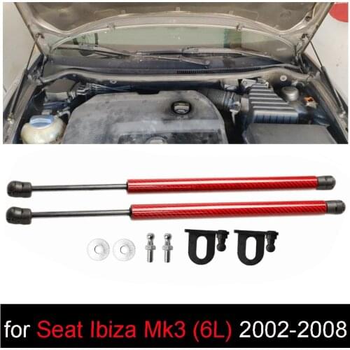For SEAT Ibiza Mk3 (6L) 2002-2008 Front Hood Bonnet Modify Gas Struts Shock Damper Lift Supports Car-Styling Absorber