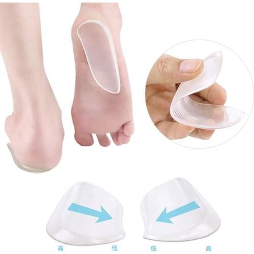 Kapmore 1 Pair Heel Pad Gel Soft Universal Shoe Insert Pad O Leg Corrector Pad Adults Feet Cushion Silicone Foot Pads