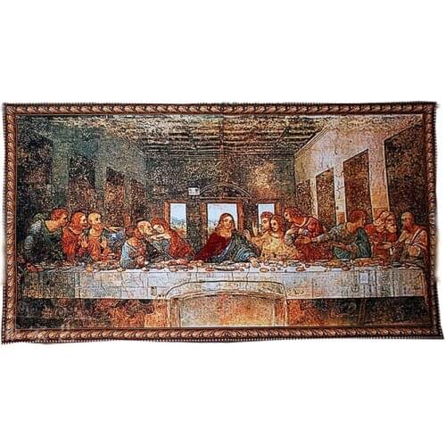 253x134cm The Last Supper belgian Cotton Wall hanging Tapestry Gobelin painting fabric Goblen Moroccan Decor home textile