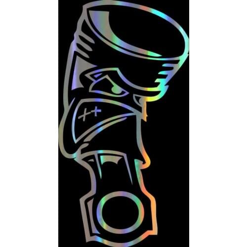 Hot Reflective Car Stickers JDM Angry Piston Funny Motorcycle for E46 Scratch Decal Decorative KK Apply To Car Window window