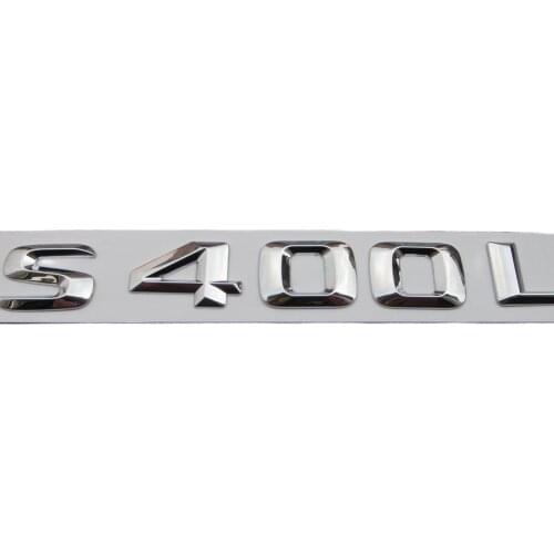 Chrome 3D ABS Plastic Car Trunk Rear Letters Badge Emblem Decal Sticker for Mercedes Benz S Class S400L