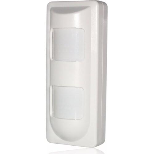 Intelligent Dual PIR and Microwave 4-tech outdoor PIR detector Pet immunity above 30kg wire PIR sensor work with alarm host