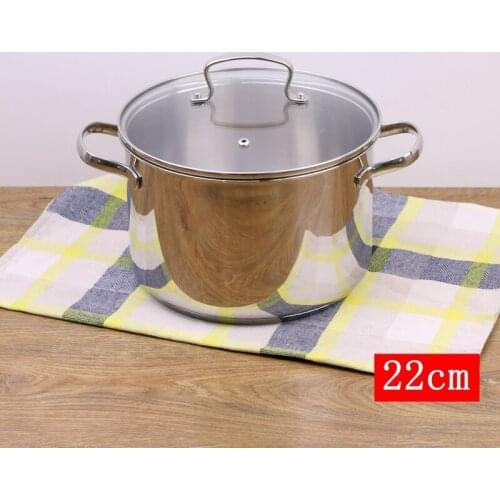 5L Casserole Stainless steel Soup Pot Cooker Stew Stock Pot Induction Cookware Kitchen Accessories Cooking Pot