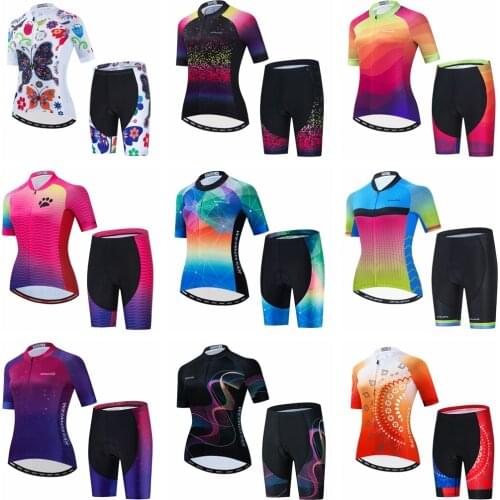 Weimistar Pro Cycling Jersey Set Women Summer Bicycle Clothing Suit Team Bike Clothes Mountain Road Cycling Wear Ropa Ciclismo