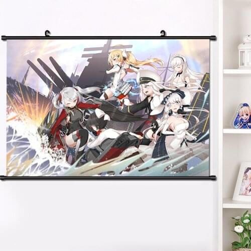 HOT Anime Games Azur Lane Prinz Eugen HD Wall Scroll Painting Beautiful Girls Persona Poster Decor Collectible Art Gift 40*60 cm