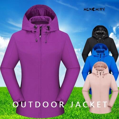 HENCHIRY Men and Women Fashion Assault Suit Outdoor Mountaineering Leisure Breathable and Dry Jacket Windproof and Waterproof