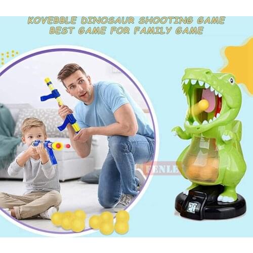 Novel Shooting Toys Hungry Shooting Duck Dinosaur Air-powered Gun Soft Bullet Ball Electronic Scoring Game Kids Birthday Gift