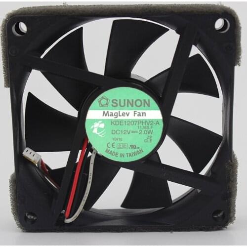 Brand new original KDE1207PHV2-A 12V 2.0W 7015 7CM 3-wire CPU fan