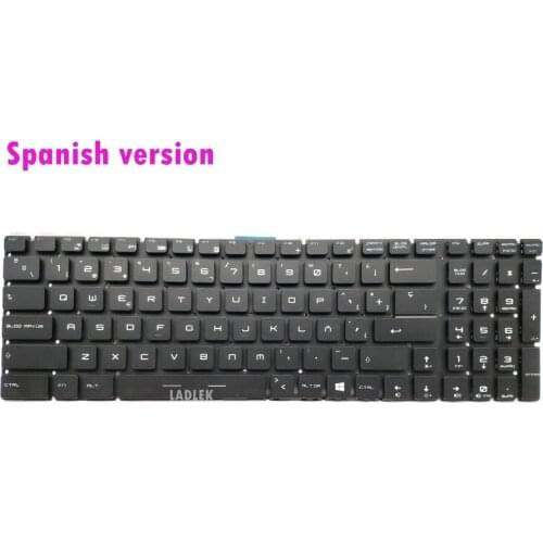 New Full RGB Colorful backlit Spanish Teclado for MSI Gaming GP62M 7QD Leopard/GP62M 7RD Leopard (SP8037)