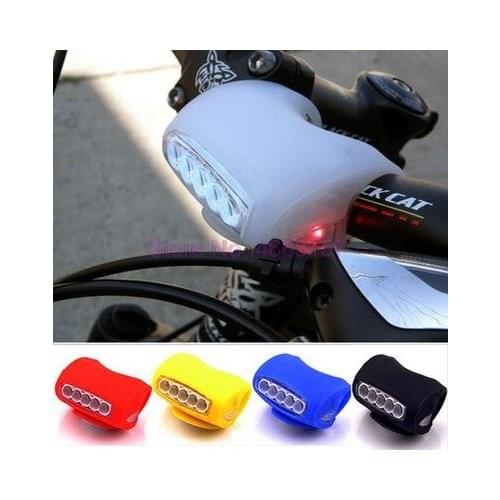 By DHL 100pcs New Bicycle Head Light Front Rear Wheel Light LED Flash Safety Light Silicone Cycling Lamp
