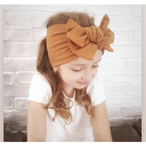 2021 New Fashion Baby Girl Combed Cotton Headband Children Headdress Toddler Bow Hair Accessories Infant Rabbit Ears Headwear