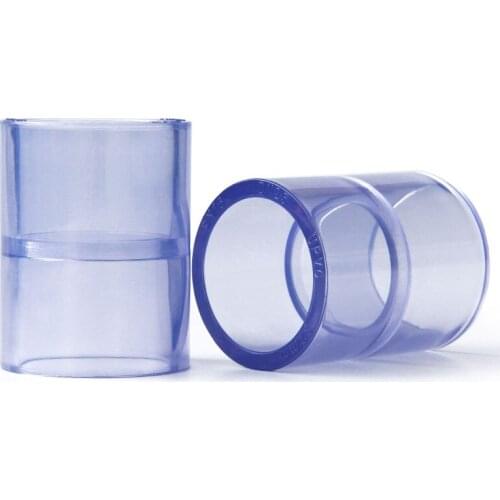 20mm 25mm 32mm 40mm PVC transparent joint straight through UPVC water supply pipe fittings plastic water pipe joints