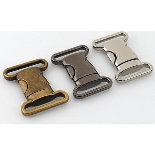 19/24/27 Mm Rectangle Metal Backpack Card Buckles Fastener Combined Buttons for Belt Bags Decoration Diy Sewing Materials Supply