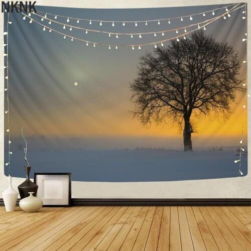 NKNK Brand Psychedelic Tapestry Moon Wall Tapestry Trees Home Tapestrys Landscape Tapestries Wall Hanging Mandala High Quality