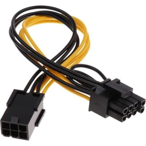 PCI-E 6-pin to 6 + 2-pin power splitter cable graphics video card cable Splitter PCI Express Graphics Card Connector Cable