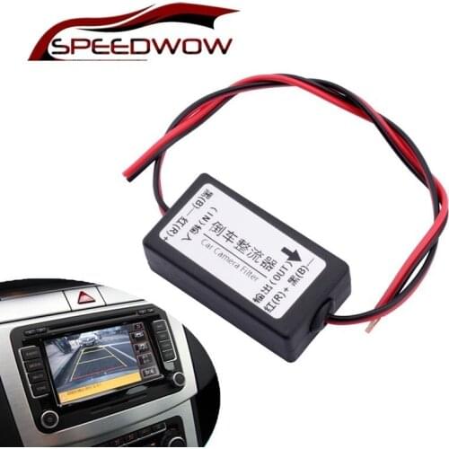 SPEEDWOW Car Rearview Camera Power Relay 12V Car Backup Camera Relay Regulator Car Camera Power Relay Capacitor Filter Connector