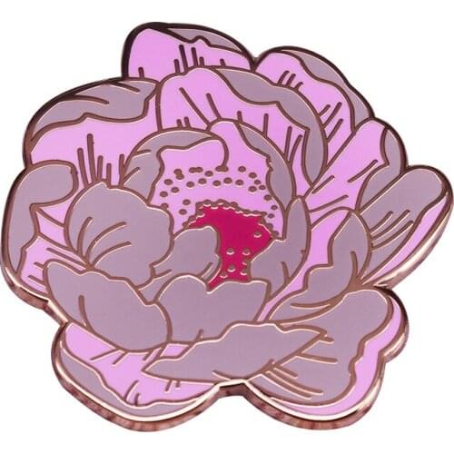Pink rose badge gorgeous flower pin romantic art brooch gifts for girlfriend mother