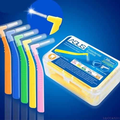 20Pcs L Shape Interdental Brush Oral Care Teeth Whitening Dental Orthodontic