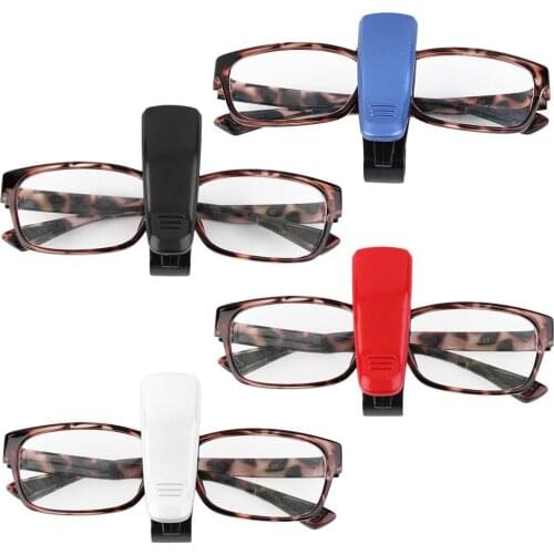 Blue Auto Fastener Car Glasses Holder Auto Vehicle Visor Sunglass Eye Glasses Business Bank Card Ticket Holder Clip Support