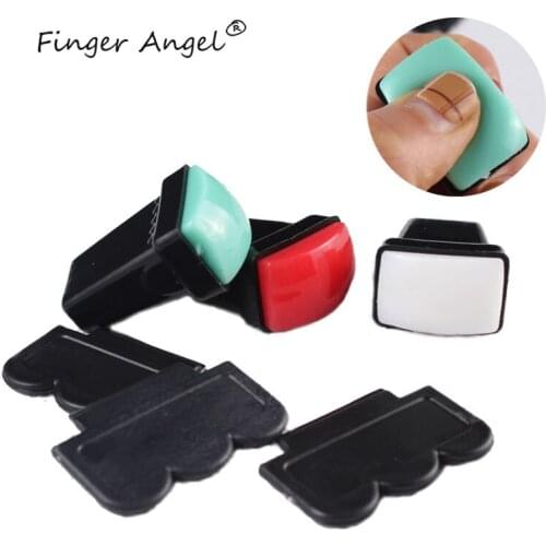 Finger Angel 1pcs Nail Art Stamper Scraper Set Soft Silicone Head 3 Colors Jelly Nail Stamping Print Polish Transfer DIY Tools