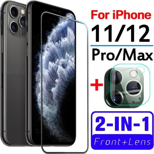 Iphone12 glass iphone11 for iphone 11 12 11pro 11promax screen protector ip maxx armor with camera lens protective film 9H