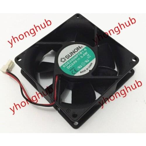 SUNON KDE2408PTB1-6 DC 24V 3.4W 2-wire 80x80x25mm Server Cooling Fan