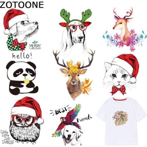 ZOTOONE Cute Animal Iron on Patches Unicorn Stickers Transfers for Clothes T-shirt Heat Transfer Diy Accessory Appliques F1