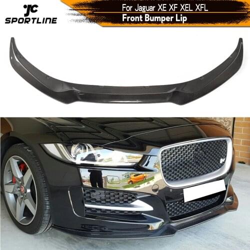 Carbon Fiber / FRP Front Bumper Lip Spoiler Splitters for Jaguar XE XF XEL XFL Sedan 4-Door 2015 2016 2017