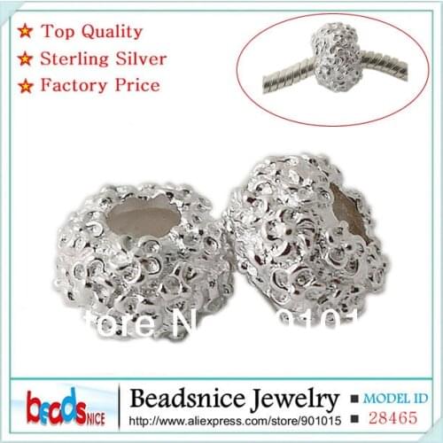Beadsnice ID28465 unique silver 925 european beads wholesale solid silver spacer beads of fine jewelry making