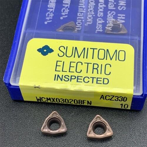 WCMX030208FN ACZ330*10pcs U Drill Carbide Inserts,can for Steel and Stainless Steel